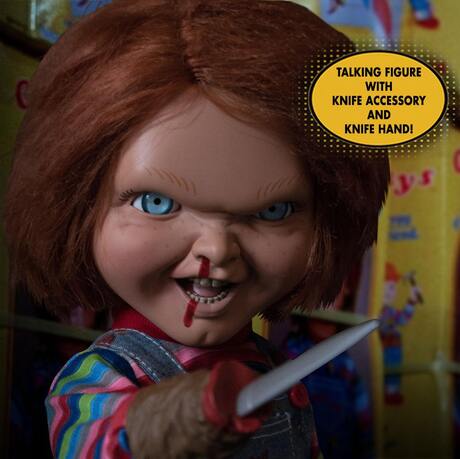 Chucky, la poupée de sang poupée parlante Designer Series Menacing Chucky 38 cm Mezco