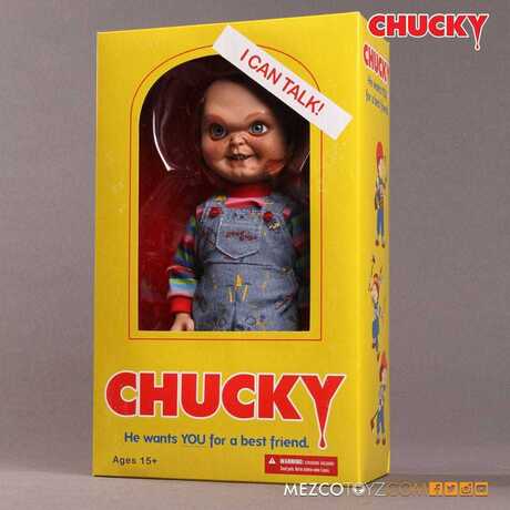 Chucky Jeu d´enfant poupée sonore Sneering Chucky 38cm Mezco