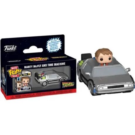 Retour vers le futur Bitty POP! Rides Vinyl figurine Marty McFly and Time Machine Funko