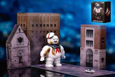 SOS Fantômes - Ghostbusters Ecto-1 Stay Puft diorama Nano Scene JADA
