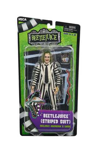 Beetlejuice 1988 figurine Beetlejuice Black and White Striped Suit  Neca