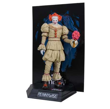 Welcome to Derry statuette PVC Movie Maniacs Pennywise (Flashback) Gold Label McFarlane Toys