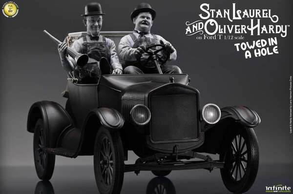 Laurel & hardy towed in a hole ford t 1/12 scale Infinite Statue