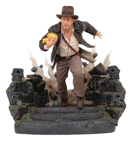 Indiana Jones: Les Aventuriers de l'arche maudit Deluxe Gallery statuette PVC Escape with Idol Diamond Select