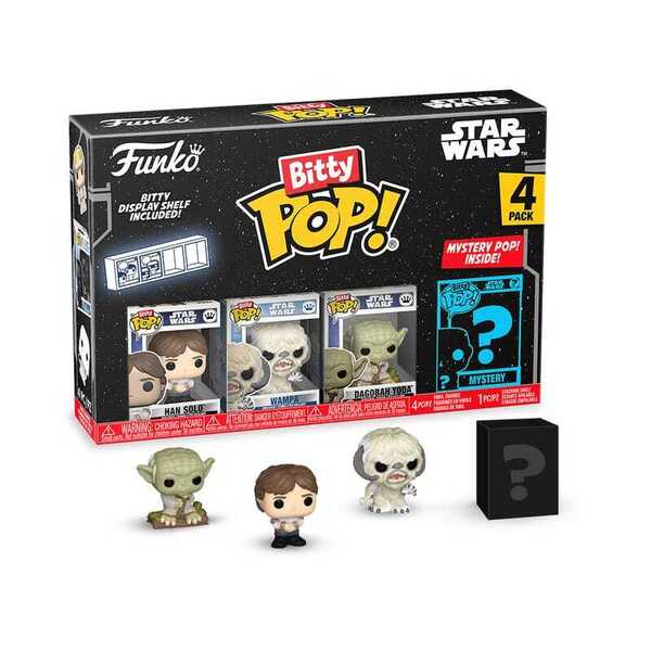 Star Wars pack 4 figurines Bitty POP! Vinyl Han/Wampa/Yoda FUNKO