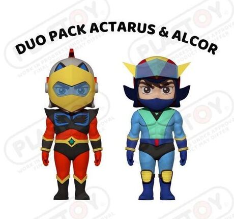 Goldorak Grendizer Alcor + Actarus figures duo pack Plastoy