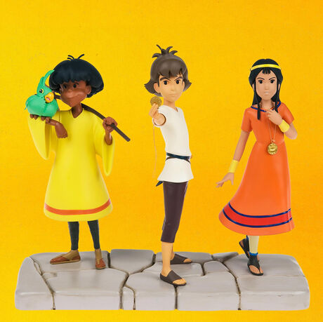 Les Mysterieuses Cites D'Or LMZ Animated Pack 3 Statues Esteban Tao Zia LMZ Collectibles