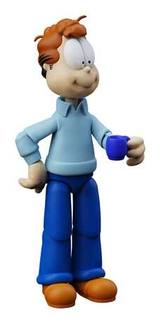 Garfield figurine Jon Arbuckle Deluxe Edition Boss Fight Studio