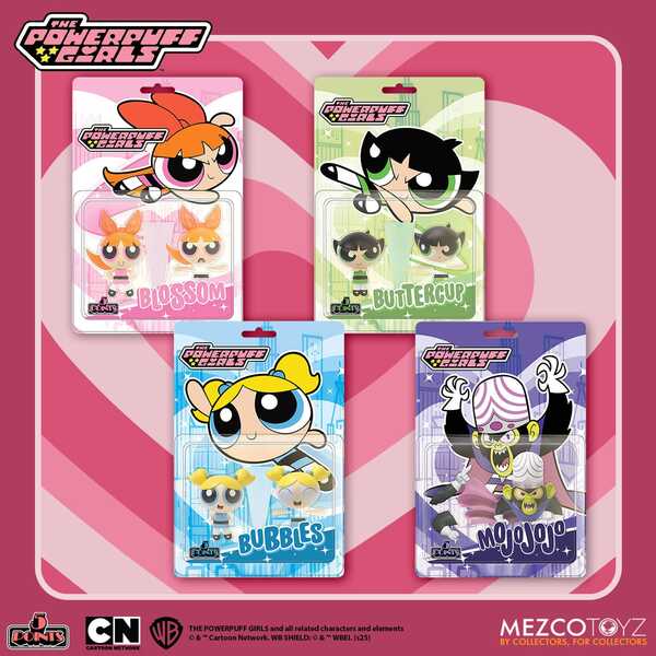 Power Puff Girls Les Super Nanas assortiment figurines 5 Points Mezco