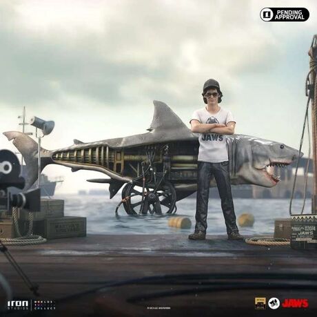 Jaws statuette Les dents de la mer 1/10 Deluxe Art Scale Steven Spielberg Jaws 50th anniversary Iron Studios