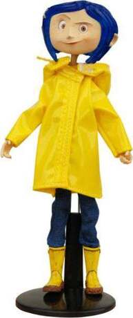 Coraline yellow raincoat bendable doll Neca