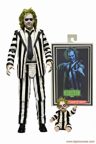 Beetlejuice Beetlejuice figurine 7 Scale Ultimate Striped Suit Beetlejuice NECA