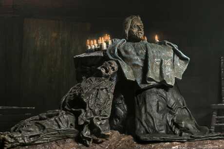 Friday the 13th: The Game diorama Trenchcoat with Spikes Inferno Room Deluxe Set NECA