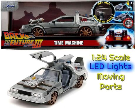 Retour vers le Futur III Véhicule 1/24 Time Machine DeLorean DMC-12 with lights JADA