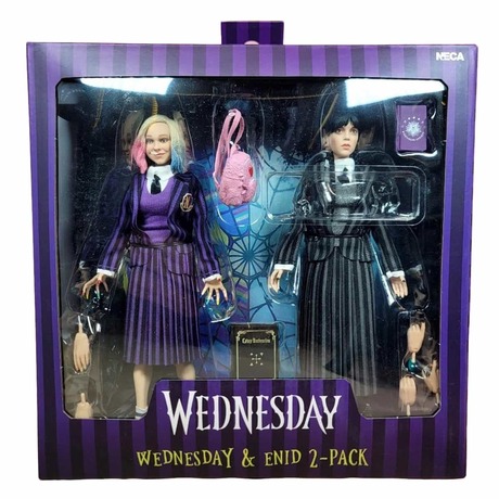 Wednesday Pack de 2 figurines Mercredi Addams (Nevermore Uniform) and Enid  NECA