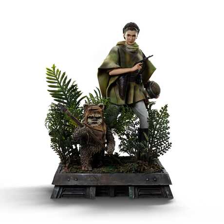 Star Wars Episode VI Art Scale Statue 1/10 Leia and Wicket  Iron Studios