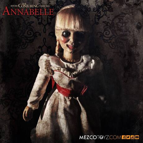 Conjuring : Les Dossiers Warren réplique poupée Annabelle 46 cm Mezco