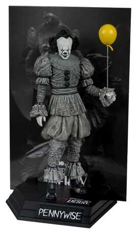 Ça Welcome to Derry Movie Maniacs figurine Pennywise (Black & White) McFarlane Toys