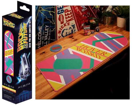 Retour vers le futur Tapis de souris Gamer Xl Hoverboard Desk Pad And Coaster Set FaNaTtik
