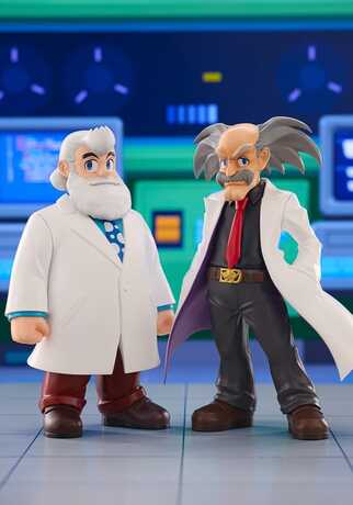Mega Man pack 2 figurines PVC Oshi Works Dr. Wily & Dr. Light Kotobukiya