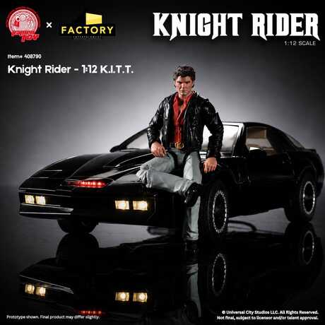 Knight Rider figurine 1/12 K.I.T.T. avec Michael Knight Ramen toy