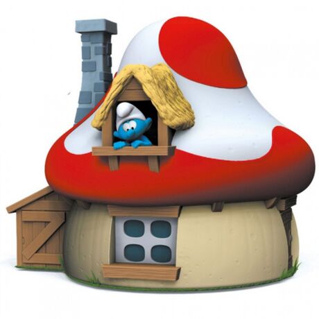 Les Schtroumpfs tirelire PVC Maison champigon Plastoy