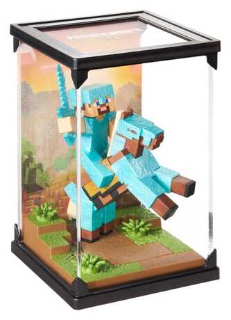 Minecraft Figurine Diorama Diamond Armor Steve et Cheval  Noble collection