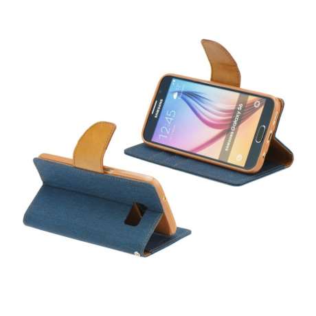 Coque Portefeuille Bleu Canvas iPhone 7 Plus