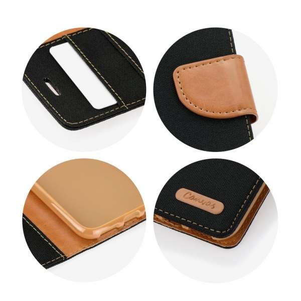 Coque Portefeuille Noir iPhone 7 Plus