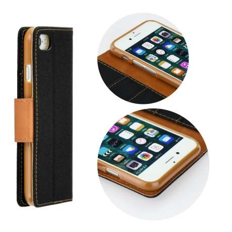 Coque Portefeuille Noir iPhone 7 Plus