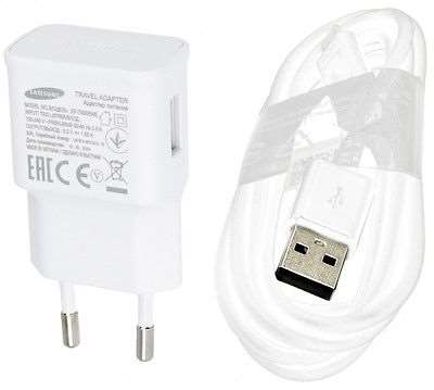 Prise Secteur Originale Samsung + Câble Micro-USB BLANC