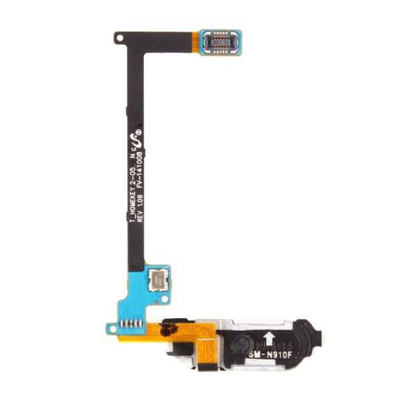 Nappe Bouton Home Samsung Note 4 Noir