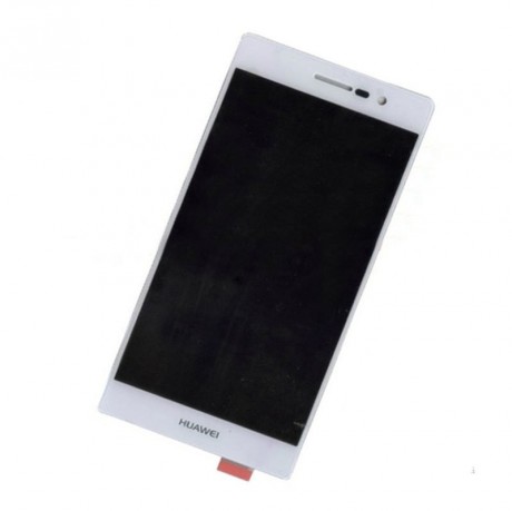 Ecran LCD / Vitre Tactile Sur Châssis Huawei P7 Blanc