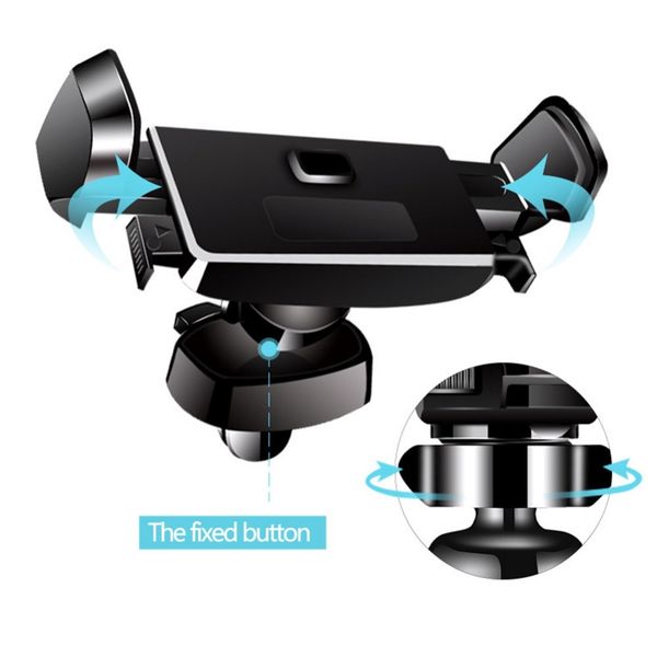 Support Voiture pour Ventilation Universel Noir