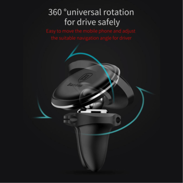 Support Voiture pour Ventilation Universel Baseus Noir