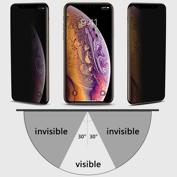 Film en Verre Trempé Anti - Espion iPhone 11 Pro / X / XS