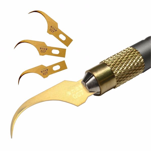 Scalpel Outil Acier Avec Embouts QianLi 007