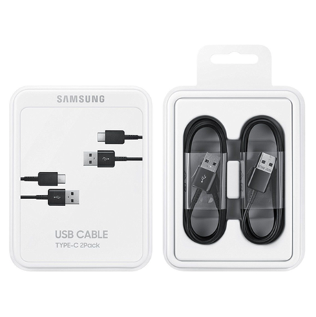 Lot de 2 Câbles / Chargeurs Originaux Samsung Type C 1.5m NOIR
