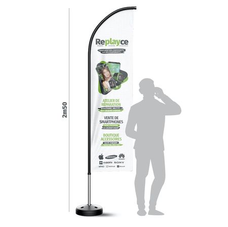 Drapeaux / Oriflammes Modèle 2 toutes tailles