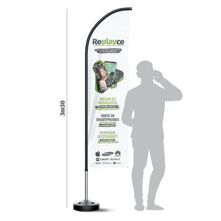 Drapeaux / Oriflammes Modèle 2 toutes tailles