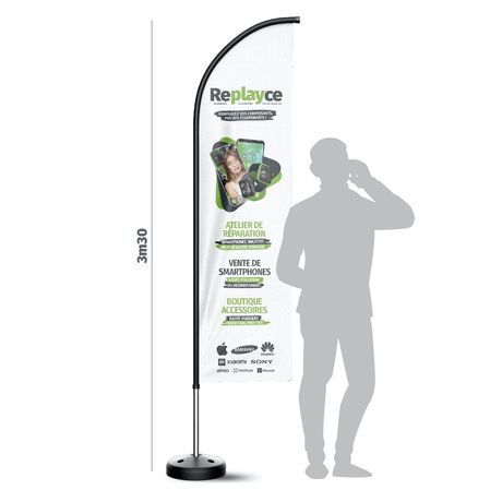 Drapeaux / Oriflammes Modèle 2 toutes tailles