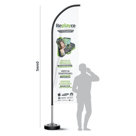 Drapeaux / Oriflammes Modèle 2 toutes tailles