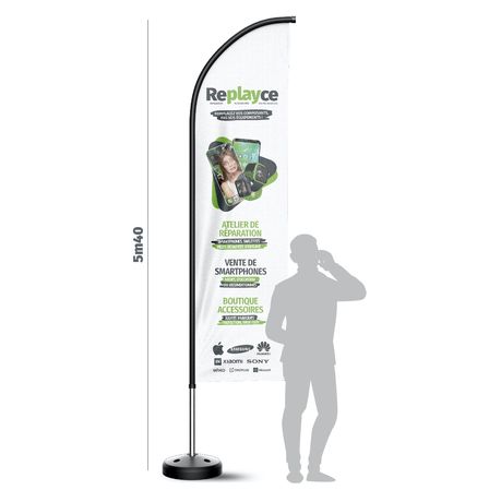 Drapeaux / Oriflammes Modèle 2 toutes tailles