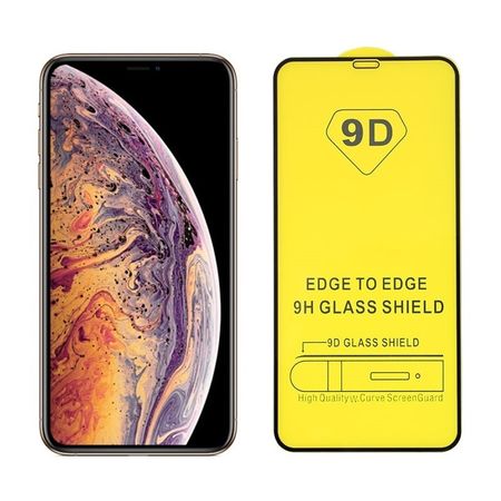 Film Verre trempé 5D 9D Bordure Noire iPhone X / XS / 11 Pro