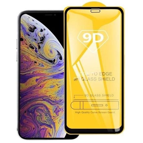 Film Verre trempé 5D 9D Bordure Noire iPhone X / XS / 11 Pro