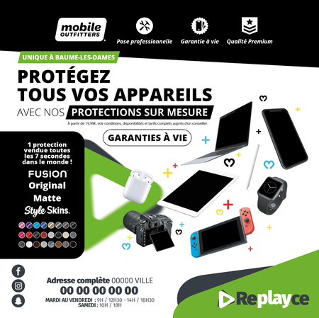 Flyer Carré 15x15cm Ville boutique MyReplayce