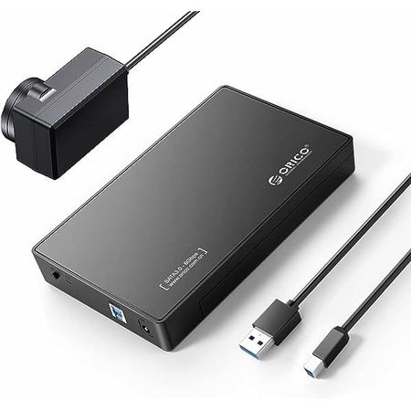 Boitier Disque Dur Externe Noir 3.5 Pouces USB 3.0