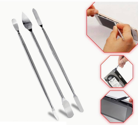 Set de 3 Spatules / Raclette Métallique Pour Vitre Arrières iPhone
