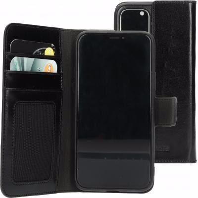 Coque Portefeuille Rabat / Magnétique Cuir Noir iPhone 15 Plus