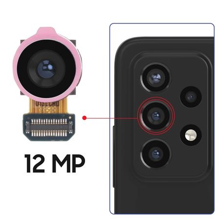 Caméra Arrière 12MP Ultra Grand Angle Galaxy A52/A52s/A54/A72